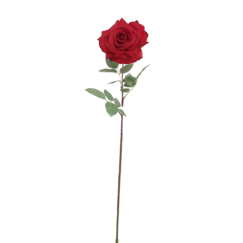Ensemble de roses artificielles, Rouge, 12