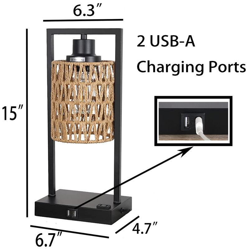 Lampe de table en métal Bashford