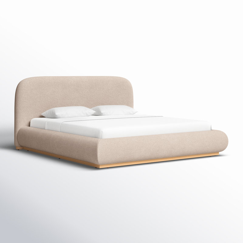 Jennabryanna Boucle Bed, Light Brown Boucle, King