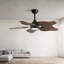 Ventilateur de plafond en bois d'acacia avec lumière, pales de 44 pouces, moteur à courant continu, DEL à intensité variable, télécommande, pour les grandes pièces et les plafonds inclinés