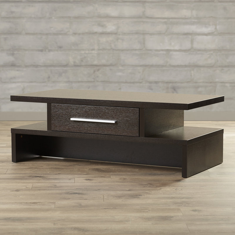 Aghalee Trestle Coffee Table with Storage, Coffee Bean