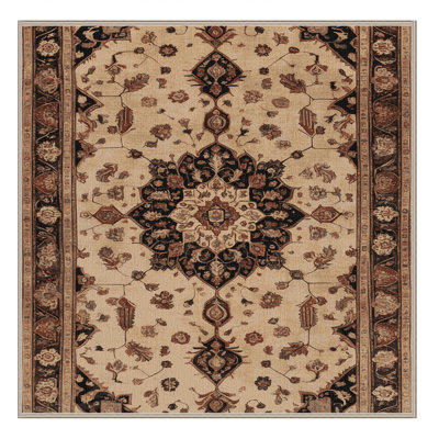 Tapis brun lavable à la machine