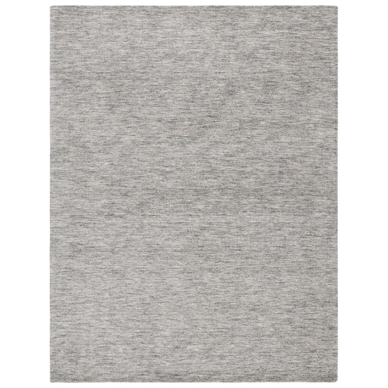 Froelich Handloomed Wool Cotton Rug in Gray, Rectangle 8' x 10'