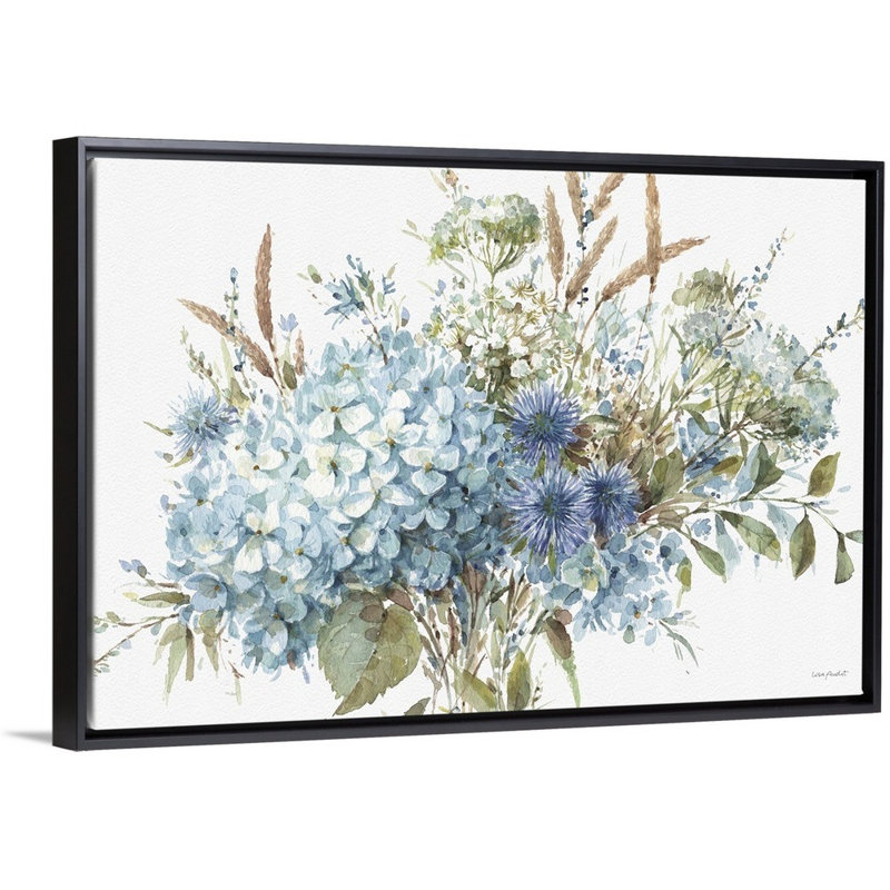 «Bohemian Blue 01 Landscape» par Lisa Audit, reproduction d'art sur toile, H 14 po x l 20 po x P 1,75 po