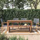 Fleur 76'' Rectangular 7 - Person Outdoor Dining Set