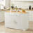 53.2'' Kitchen Storage Island with Drawers and Trash Can Cabinet, Modern Farmhouse Design for Efficient Space Utilization.-1296193040