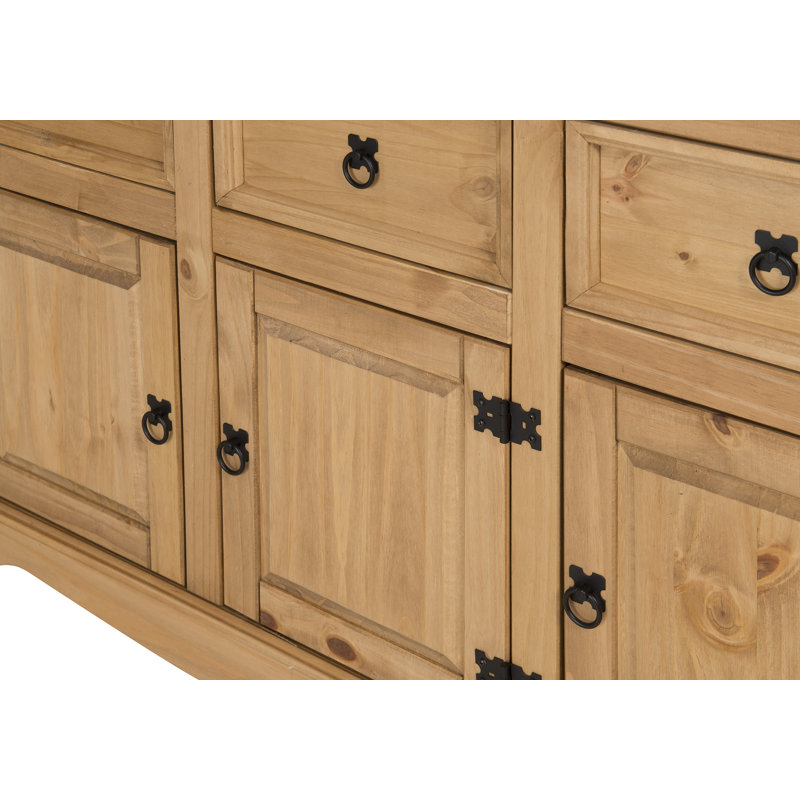 Palmea 125cm Solid Wood Sideboard, Antique Wax