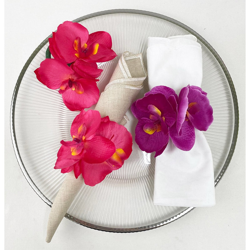 Plastique, anneau de serviette en tissu, Violet