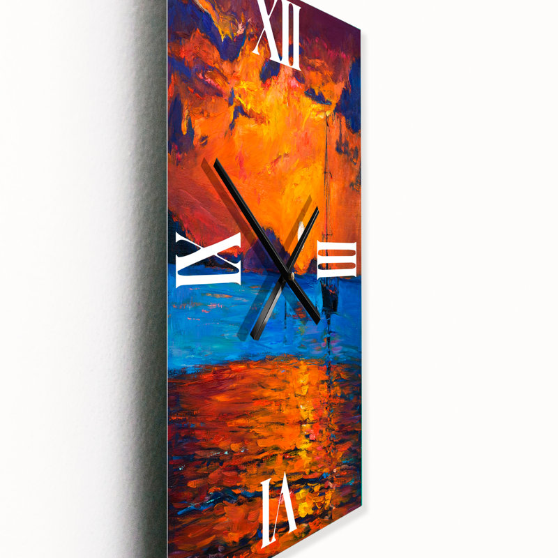 Horloge murale bateau pendant la soirée, Grand