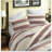 Premium Twin/twin Xl Bedding Sets, Polyester Terracotta Comforter With Textured Stripes For Modern Bedroom