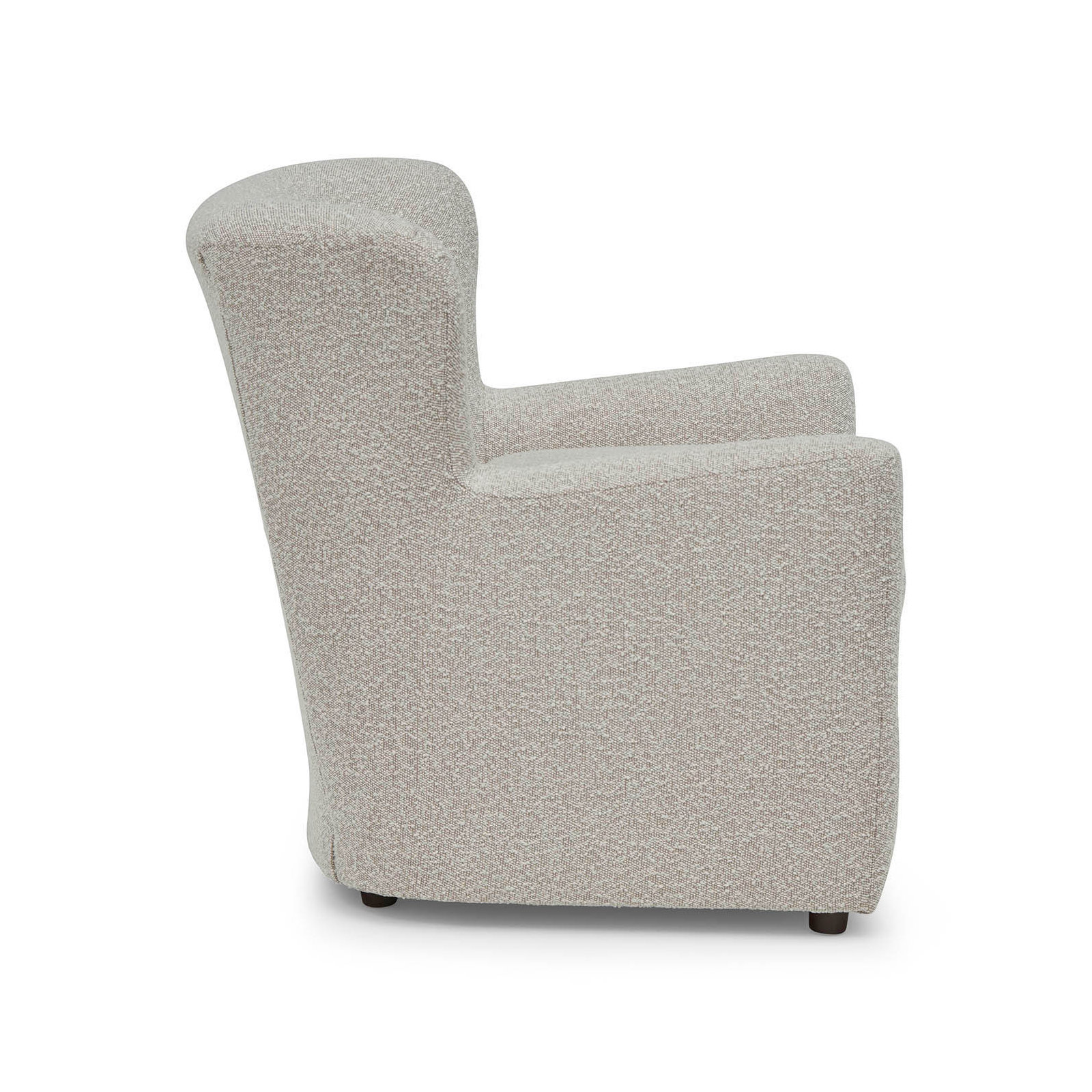 Bendigo Upholstered Wingback Chair, Ivory Boucle