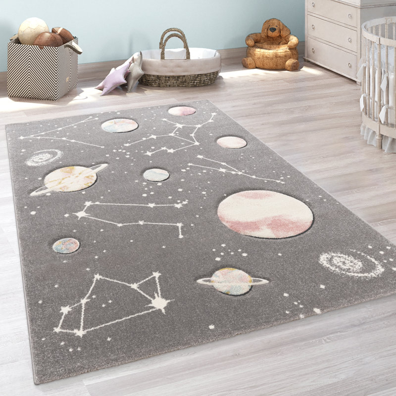 Theron Flatweave Grey Rug, Rectangle 80 x 150cm
