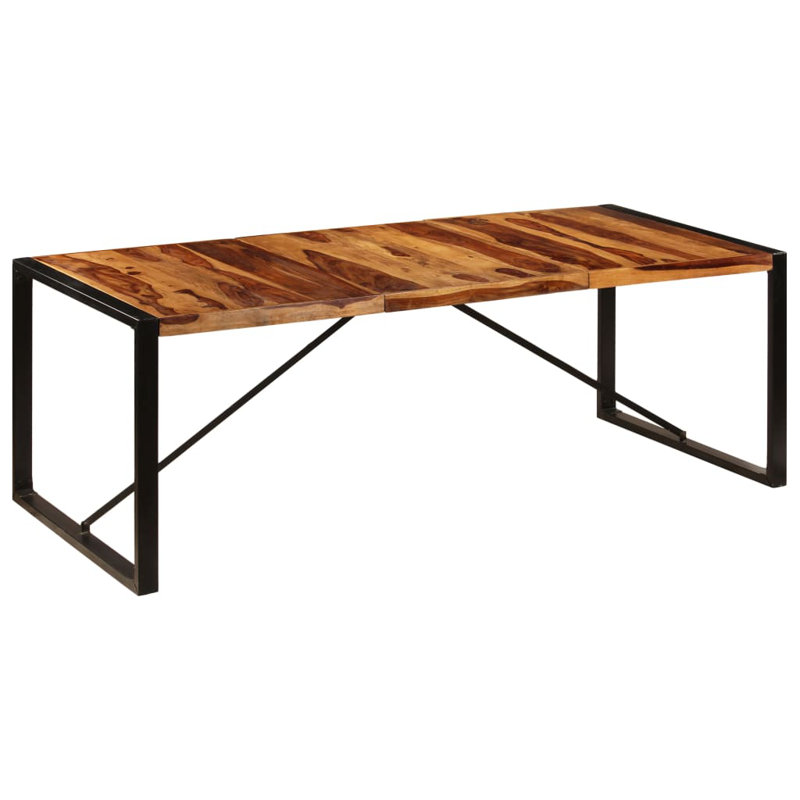 Table de salle à manger en bois de sheesham massif, H 29,5 po x L 86,6 po x l 39,4 po