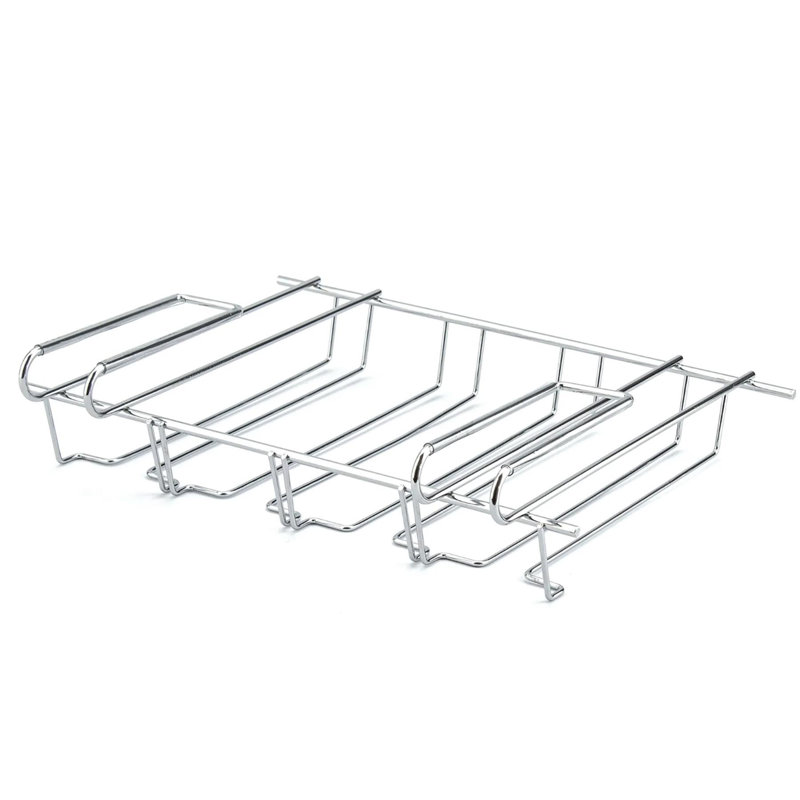 Hanging Wine Glass Rack Silver