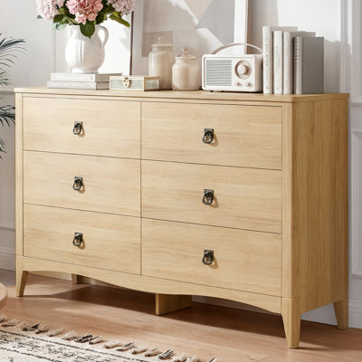 Farmhouse 6 Drawers Dresser Chests For Bedroom