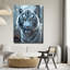 Art mural en verre trempé tigre blanc-129402135