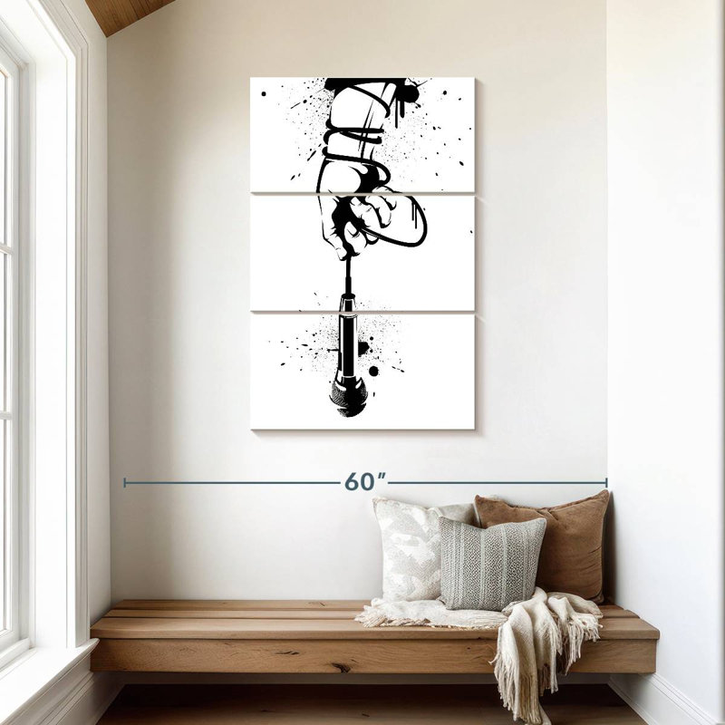 Abarca Microphone Around The Wrist, 45" H x 28" W