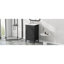 Meuble-lavabo de 20 po avec lavabo, armoire de salle de bain avec porte, tablette de porte et patins réglables, tiroir, noir