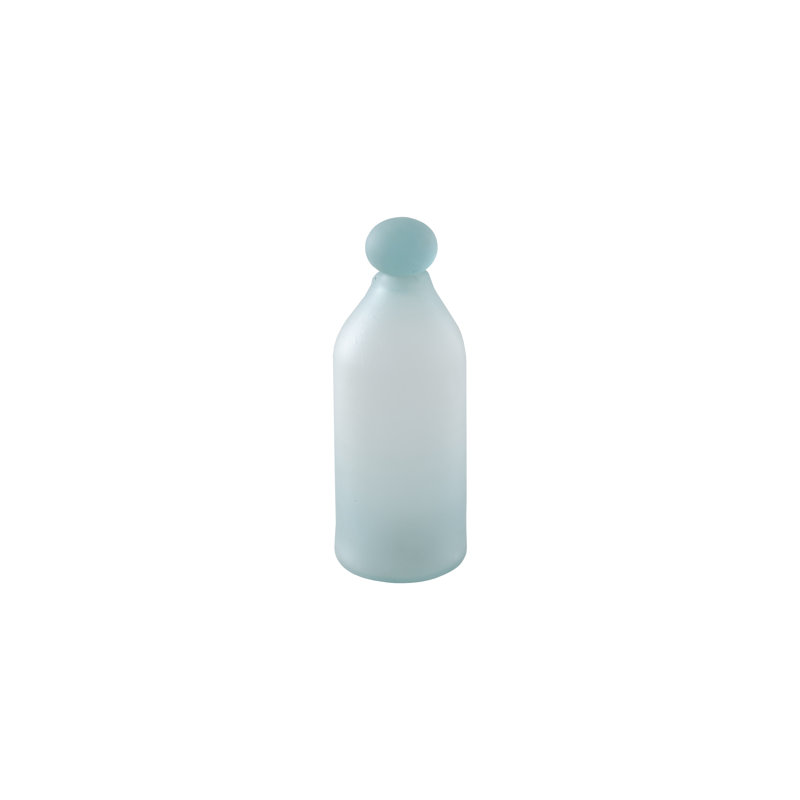 Bouteille en verre givré, H 20 po x l 9 po x P 9 po