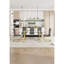 Large Table With Tempered Glass Surface, Crossbar And Metal Legs For Office Desk