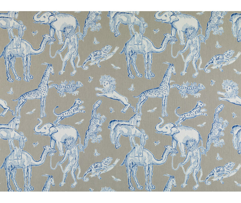 Tobi Fairley Prints and Wovens Langdon Fabric, Azure