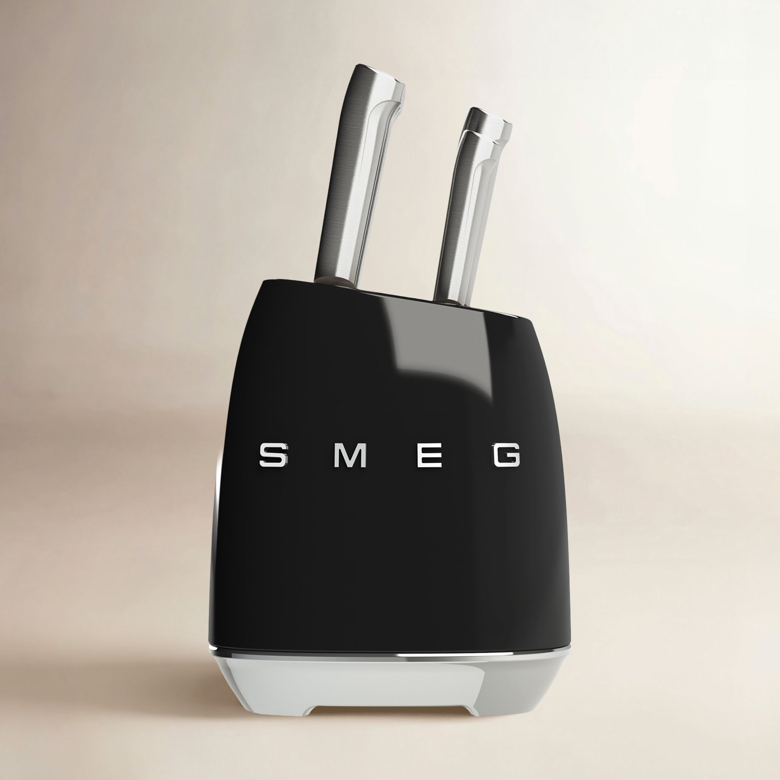 SMEG 7-Piece Kitchen Knife Block Set, Black