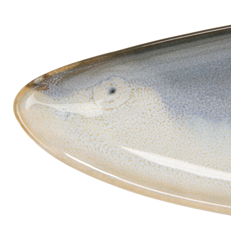 Plat en grès en forme de sardine