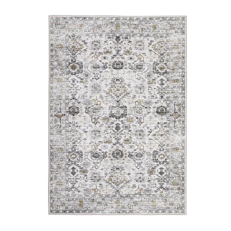 2x6 Runner Rug Machine Washable Rugs Non Slip Rug Vintage Rug Foldable Carpet for Kitchen Entrance Hallway, Runner 2' x 6'