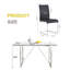 Ensemble de salle à manger pour 4 personnes, table de salle à manger rectangulaire moderne avec 4 chaises de salle à manger en similicuir de luxe-376560586-376560583