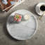 Plateau rond en marbre naturel Guein, Arabescato