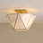 Burnett 2-Light 14 In. Wide Mid-Century Modern Bowl Semi Flush Mount Lighting Fixture, White Opal Tiffany Glass Shade, Dimmable LED Compatible For Low Ceilings, Bedroom, Hallway, Kitchen, Entryway-1115056300