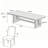 8-Seater Rectangular Solid Wood Dining Table Set with Padded, Studded Dining Chairs-2049219577