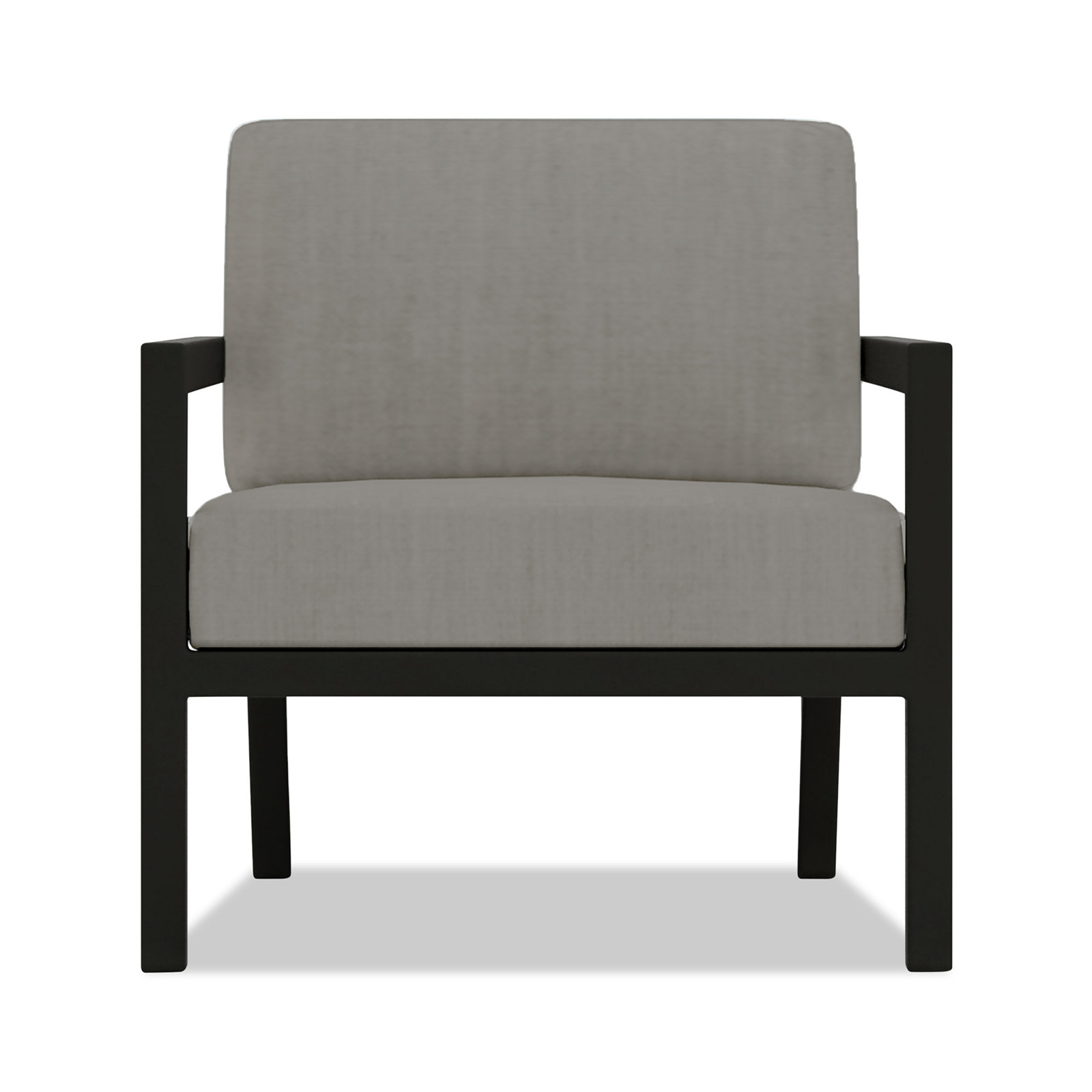 Vivant Sunbrella® Patio Lounge Chair, Black, Canvas Charcoal Sunbrella® Canvas