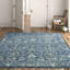Waylon Handmade Tufted Azure/Ivory Area Rug-1535906307