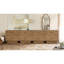Buffet 1 pièce moderne avec rangement à 3 tiroirs, buffet en bois de salon, brun