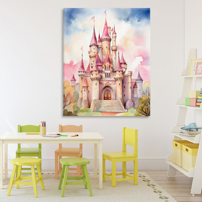 Princess Castle Watercolor Portrait Canvas, design by Creative Studio