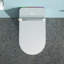 Toilette intelligente avancée avec bidet - ouverture et fermeture automatiques, siège chauffant, lavage à l'eau tiède, sécheuse, affichage à DEL, haute technologie de nuit, chasse d'eau à capteur de pied-122506310