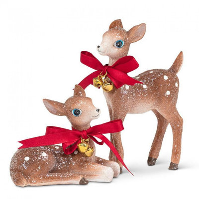Vintage Look Deer. Set Of 2
