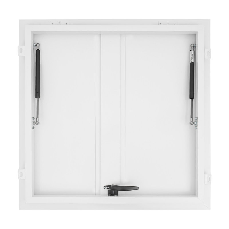 Trappe de sécurité robuste en alliage d'aluminium, Blanc, L 30,31 po x H 30,31 po