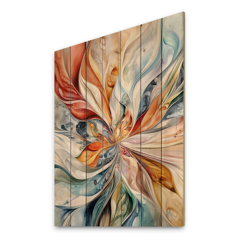 Décoration florale en bois de pin naturel Vortex I - Botanicals, 40" H x 30" W