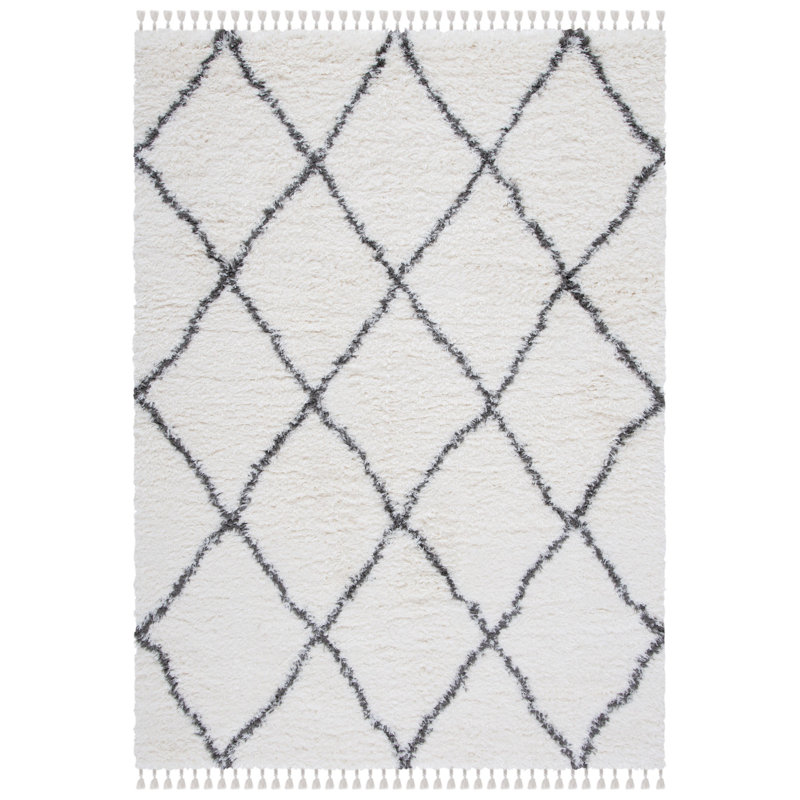 Tapis à motif géométrique Shanaya, Rectangle 8 pi x 10 pi