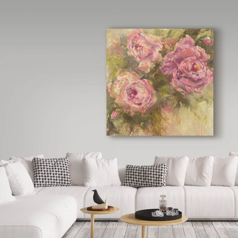 Reproduction de peinture acrylique sur toile tendue, H 24 po x l 24 po x P 2 po