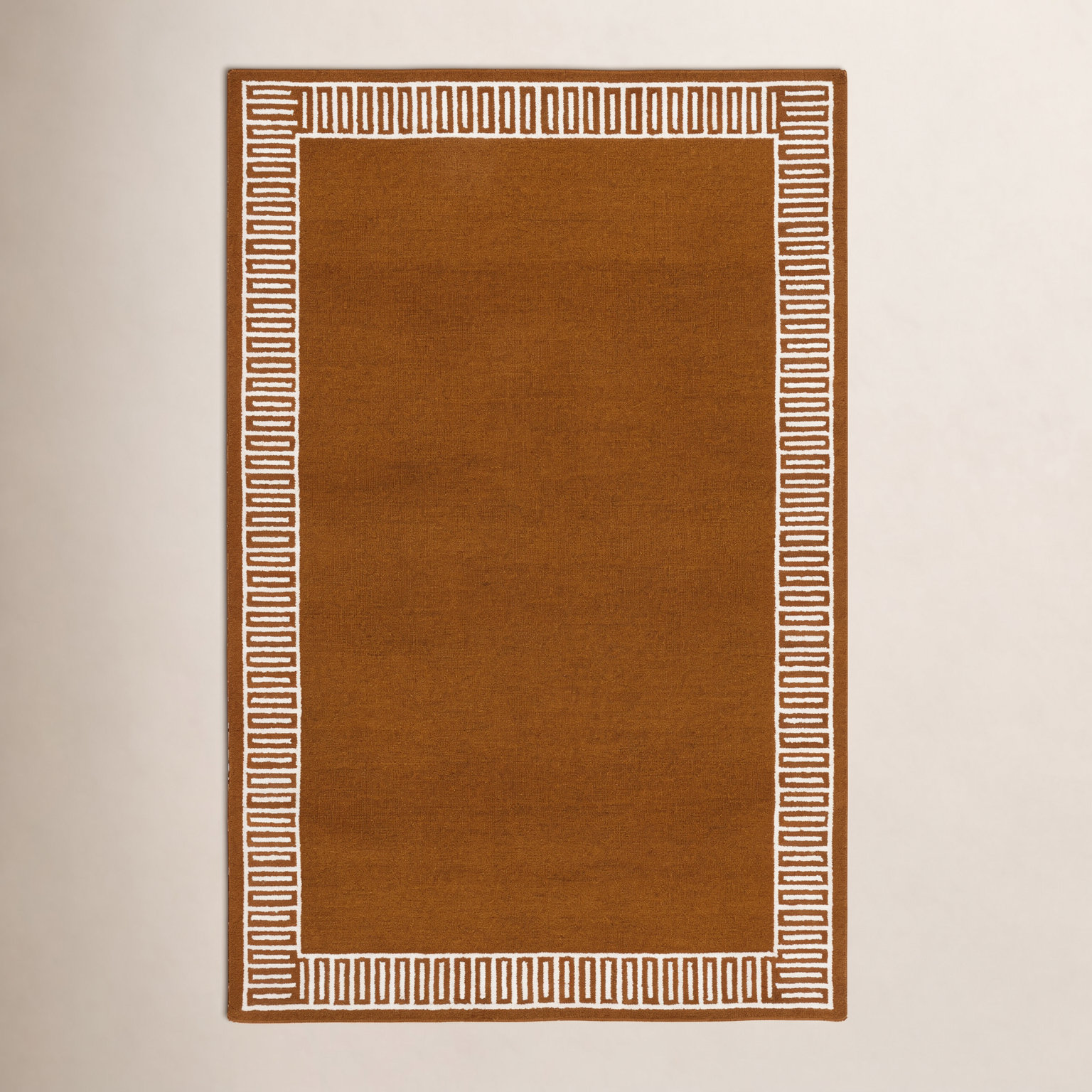 Hand-Tufted Geometric Wool Rug, Rectangle 4' x 6'