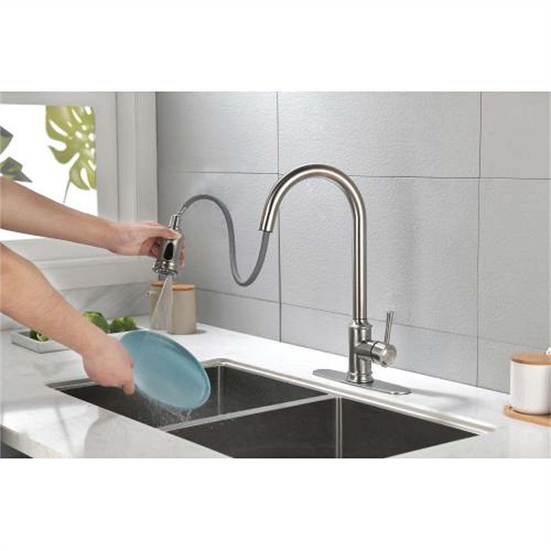Red Cloud Pull Down Kitchen Faucet, Silver