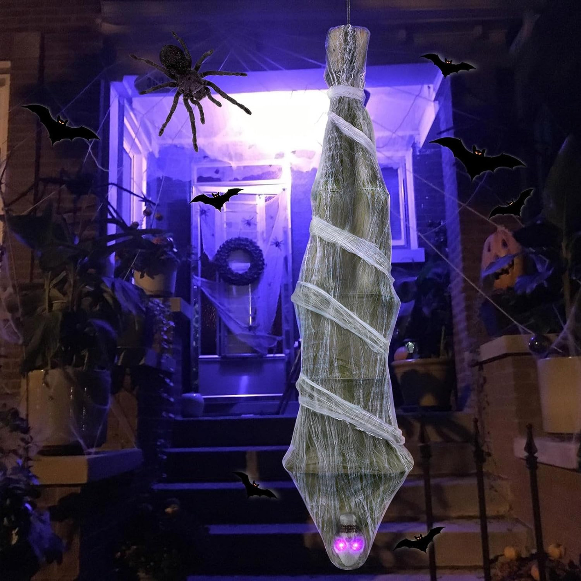 2 Décorations Halloween Cocons De Cadavres Articulés - 5' X 10 - Pour Maison Hantée