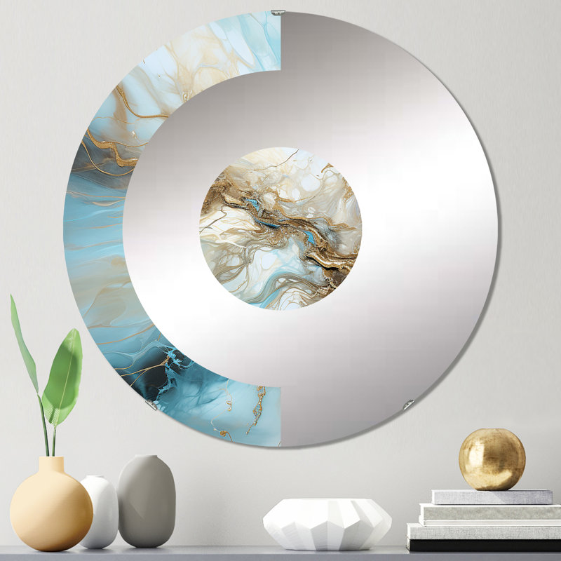 Kannika - Miroir mural demi-cercle, 23,6 po x 23,6 po