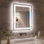 24x32 Inch Frameless LED Bathroom Mirror with Dimmable Lighting and Anti-Fog Function, Smart and Energy-Efficient-1080167785