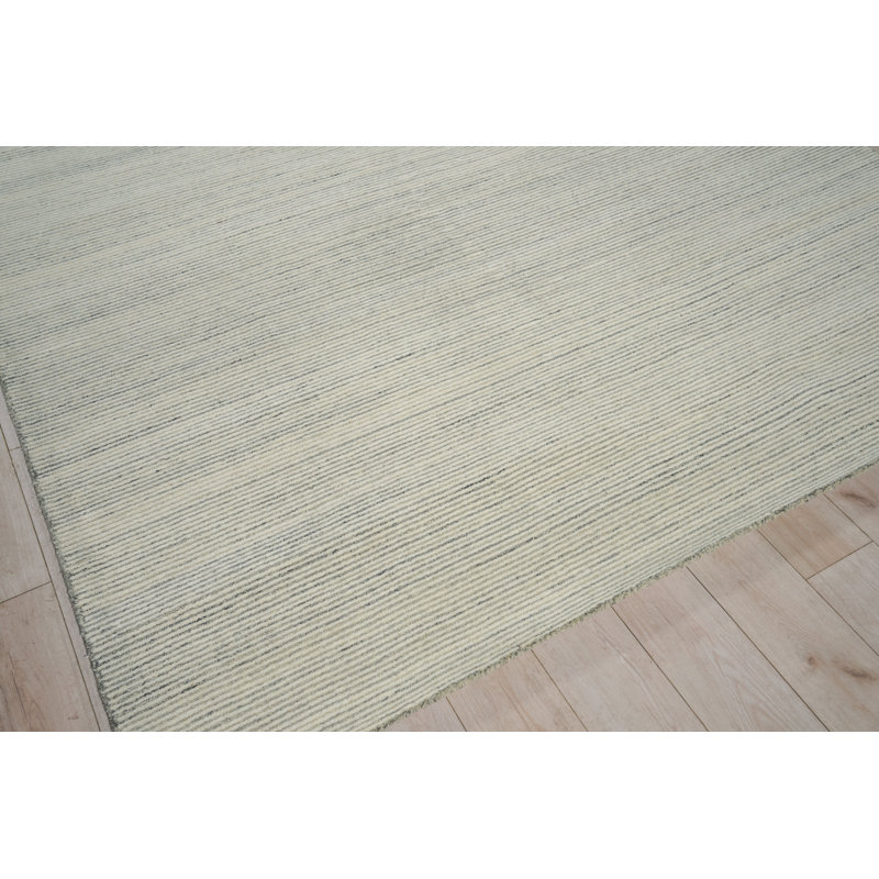 Benton Hand Tufted New Zealand Wool Gray/Ivory Area Rug, 12'X15'