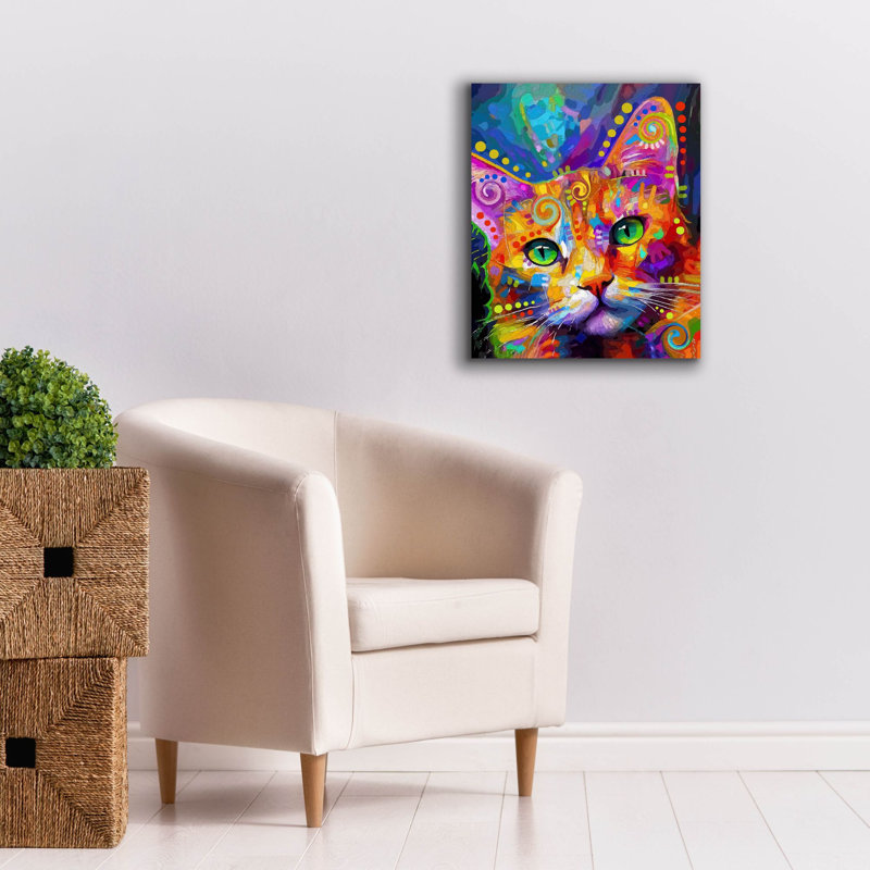 Toile épique Graffiti «Tabby Wants Treats» par Dean Russo, 20 po x 24 po