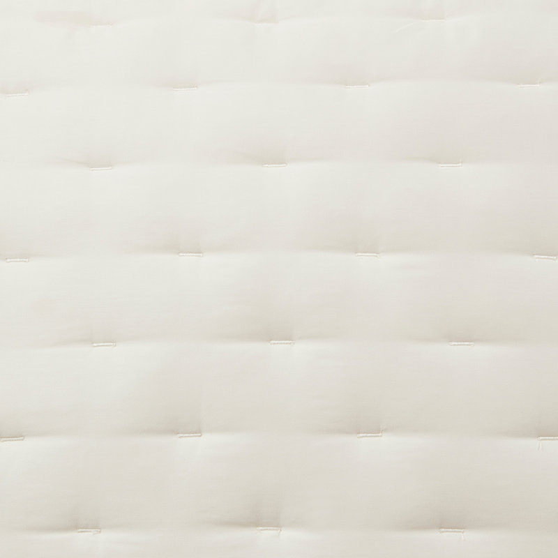 Ensemble de courtepointe 100% coton soyeux et moderne 100% Riggi, Ivoire ivoire